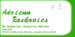 adrienn raskovics business card